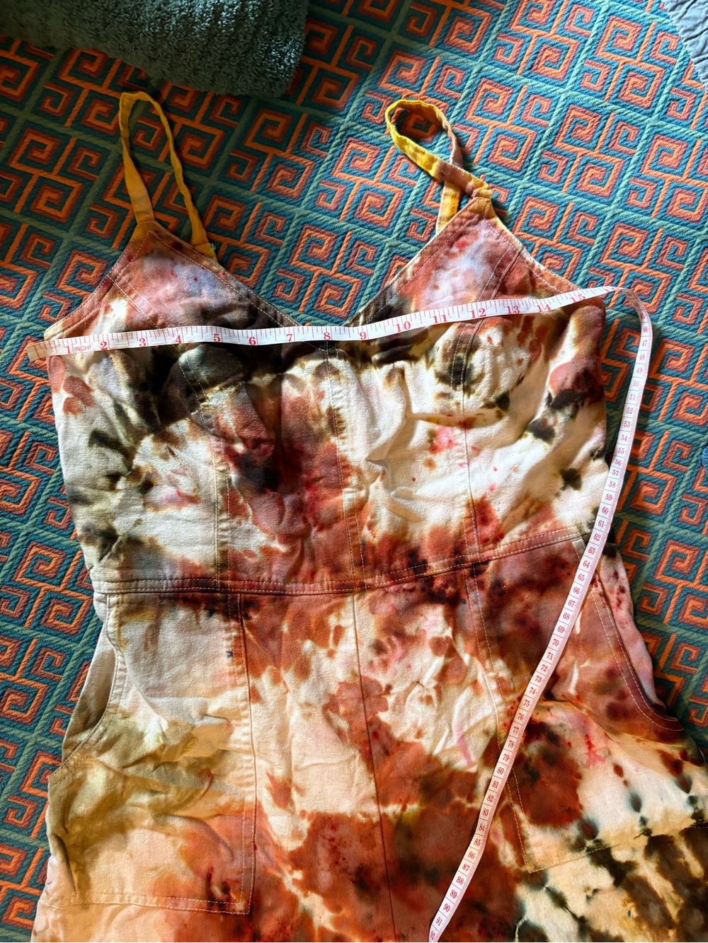 Hand dyed structured bodice Jumpsuit - Picture 9 of 11